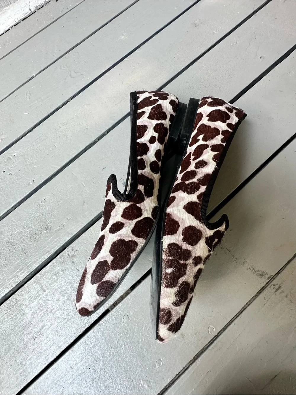 Boden Leopard Animal Print  Calf Hair Loafer Flats~EU39